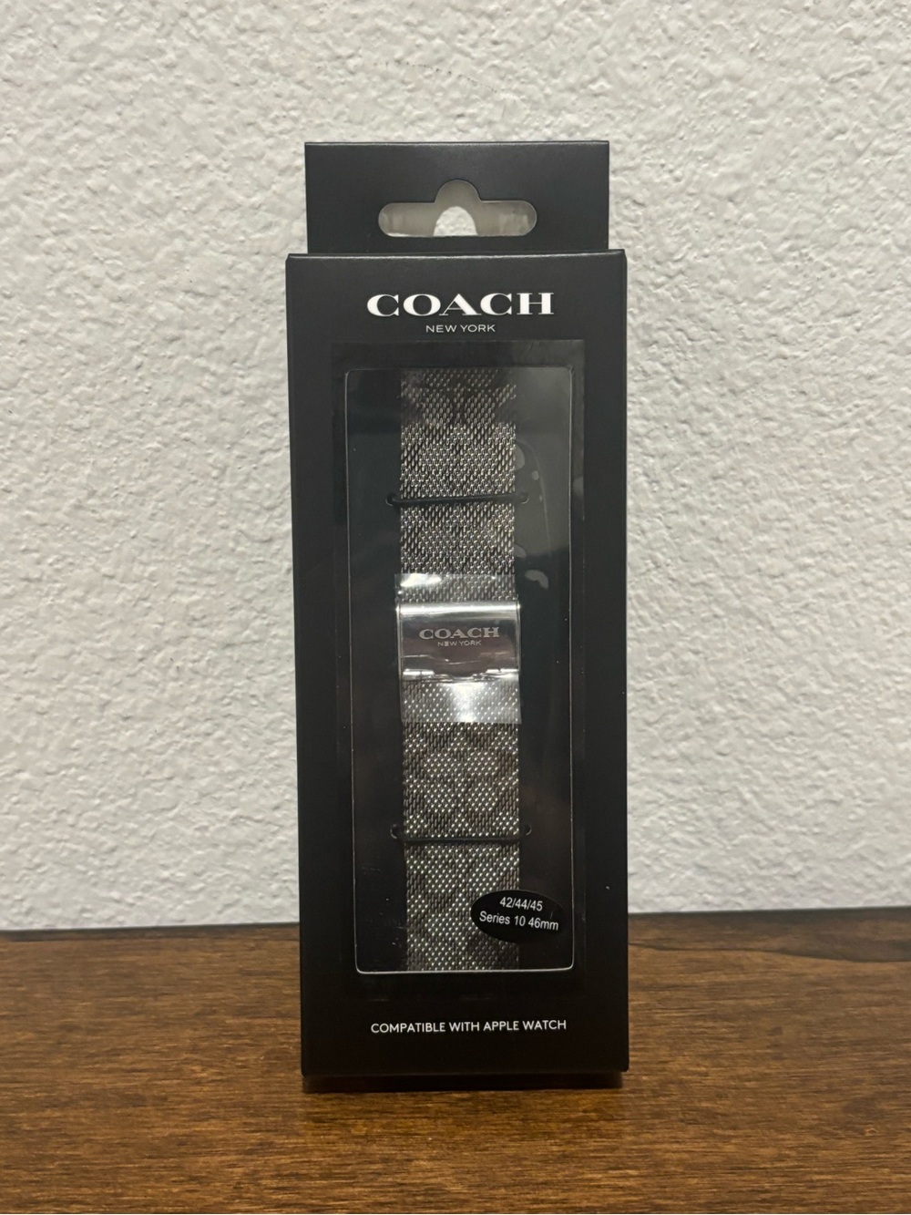 Coach Silver Tone Mesh Apple Watch Band - Coach
